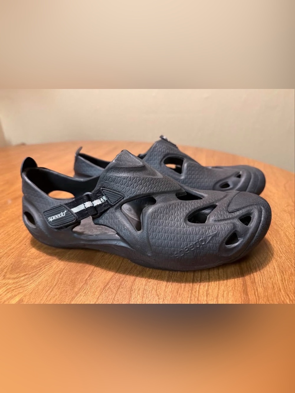 Black Slip-On Sport Sandals